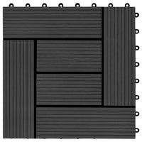 Thumbnail for 22 Stk. Terrassenfliesen 30 x 30 cm 2 qm WPC Schwarz