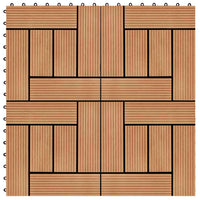 Thumbnail for 22 Stk. Terrassenfliesen 30 x 30 cm 2 qm WPC Teakholzfarbe