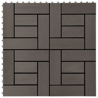 Thumbnail for 22 Stk. Terrassenfliesen 30 x 30 cm 2 qm WPC Dunkelbraun