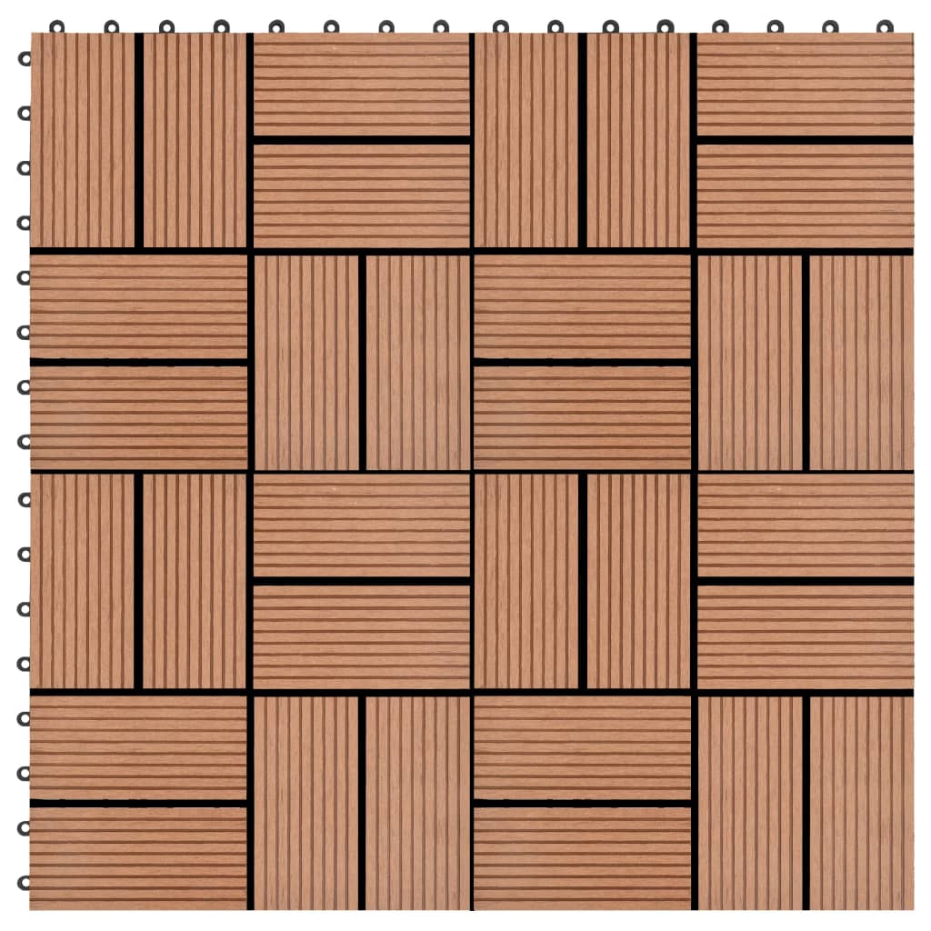 22 Stk. Terrassenfliesen 30 x 30 cm 2 qm WPC Braun