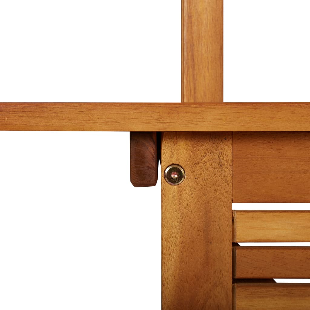 Outdoor-Bartisch mit Dach 122×106×217 cm Akazie Massivholz