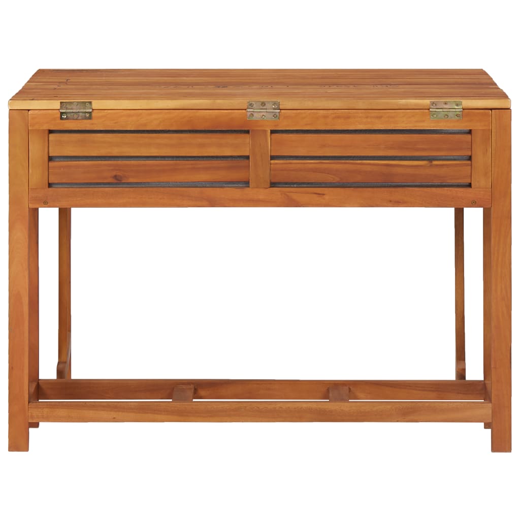 Balkon-Pflanztisch mit 2 Bistrostühlen Massivholz Akazie