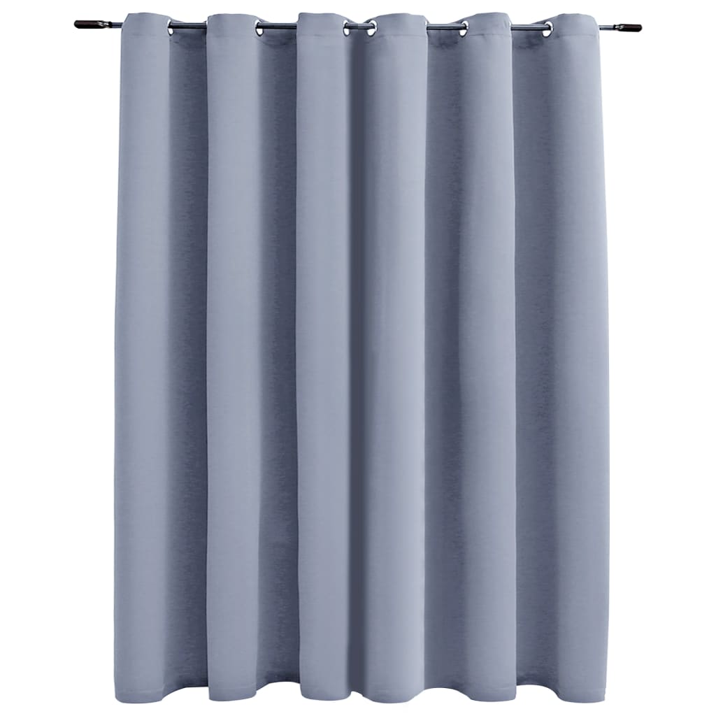 Verdunkelungsvorhang mit Metallösen Grau 290 x 245 cm
