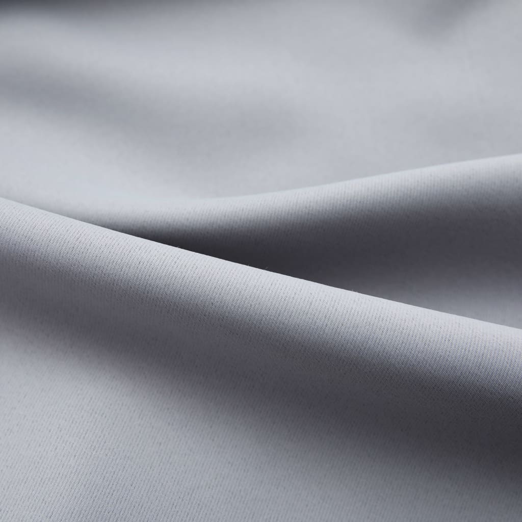 Verdunkelungsvorhang mit Haken Grau 290 x 245 cm
