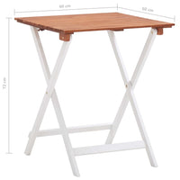 Thumbnail for 3-tlg. Bistro-Set Massivholz Akazie Dunkelbraun und Weiß