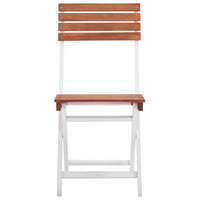 Thumbnail for 3-tlg. Bistro-Set Massivholz Akazie Dunkelbraun und Weiß