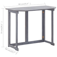 Thumbnail for Klappbarer Balkontisch 90 x 50 x 74 cm Massivholz Akazie