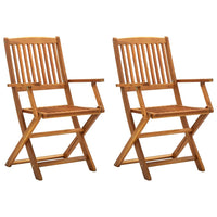 Thumbnail for Klappbare Gartenstühle 2 Stk. Massivholz Akazie