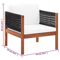 Thumbnail for 4-tlg. Garten-Lounge-Set Massivholz Akazie