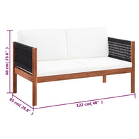Thumbnail for 4-tlg. Garten-Lounge-Set Massivholz Akazie