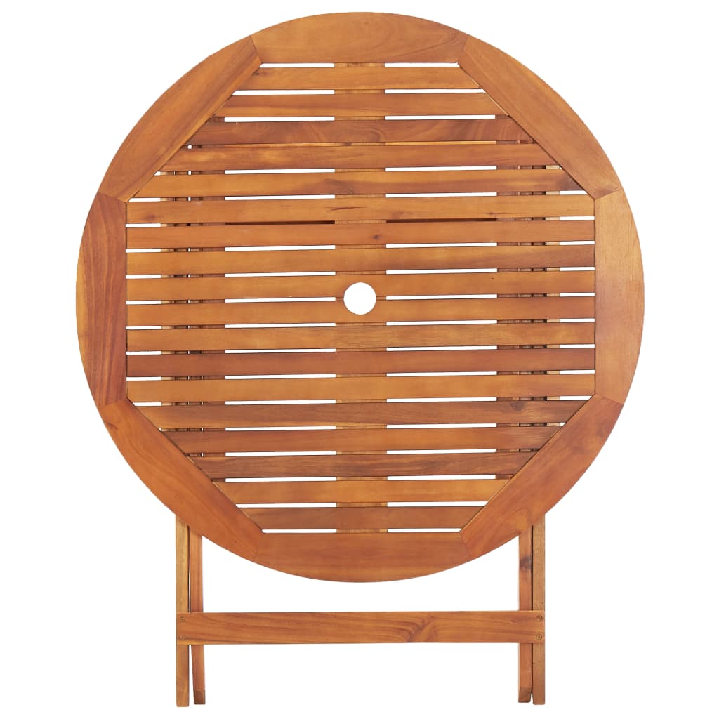 Klappbarer Gartentisch 90 x 75 cm Massivholz Akazie