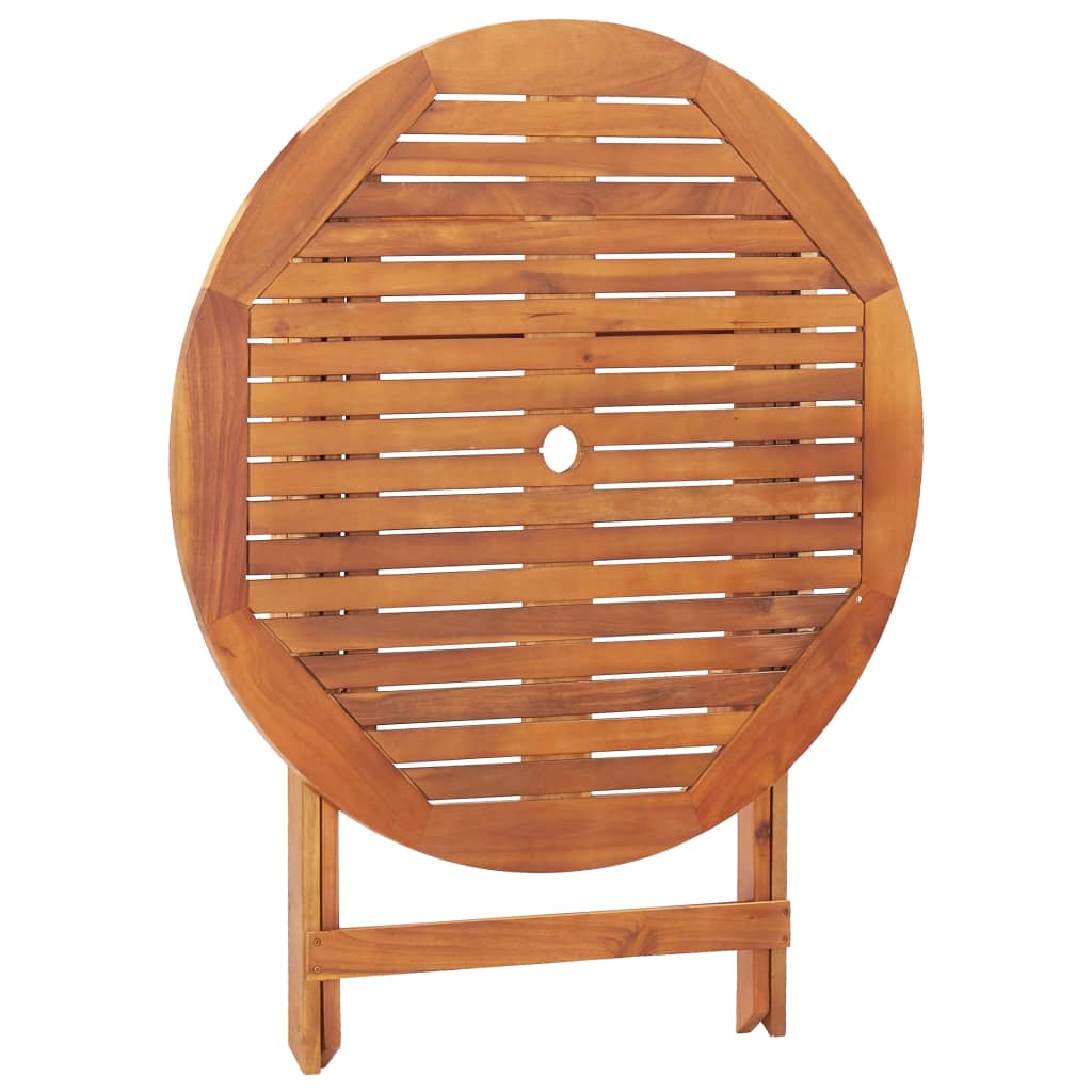 Klappbarer Gartentisch 90 x 75 cm Massivholz Akazie