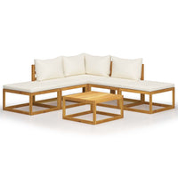 Thumbnail for 6-tlg. Garten-Lounge-Set mit Auflagen Massivholz Akazie