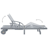 Thumbnail for Sonnenliege Grau Massivholz Akazie