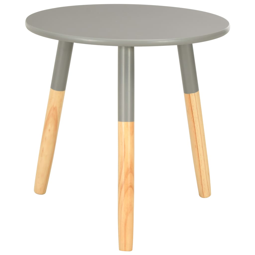 Beistelltische 2 Stk. Grau Kiefer Massivholz