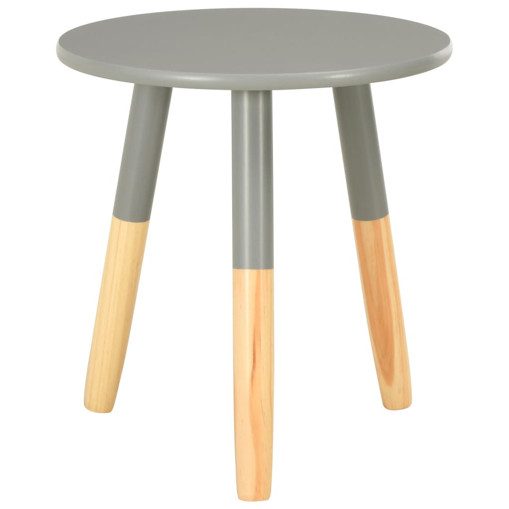 Beistelltische 2 Stk. Grau Kiefer Massivholz