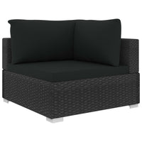 Thumbnail for 12-tlg. Garten-Lounge-Set mit Auflagen Poly Rattan Schwarz