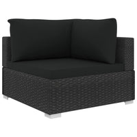 Thumbnail for 12-tlg. Garten-Lounge-Set mit Auflagen Poly Rattan Schwarz
