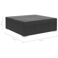 Thumbnail for 6-tlg. Garten-Lounge-Set mit Auflagen Poly Rattan Schwarz