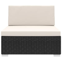 Thumbnail for Modular-Sofa-Mittelteil 1 Stk. + Auflagen Poly Rattan Schwarz