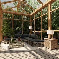 Thumbnail for 6-tlg. Garten-Lounge-Set mit Auflagen Poly Rattan Grau
