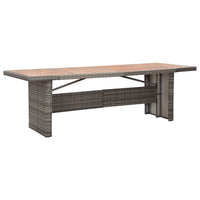 Thumbnail for 9-tlg. Garten-Essgruppe mit Auflagen Poly Rattan Grau