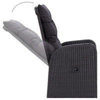 Thumbnail for Garten-Liegestühle 2 Stk. mit Auflagen Poly Rattan Schwarz