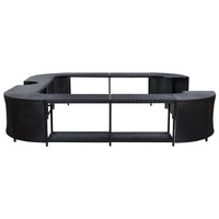Thumbnail for Whirlpool-Umrandung Quadratisch Schwarz 268x268x55 Poly Rattan