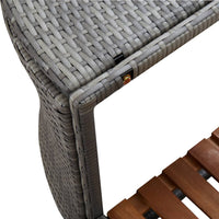Thumbnail for Whirlpool-Umrandung Quadratisch Grau 268x268x55 cm Poly Rattan