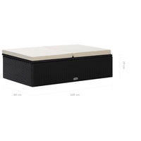 Thumbnail for 2-tlg. Garten-Lounge-Set mit Auflagen Poly Rattan Schwarz