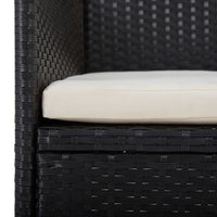 Thumbnail for Garten-Essstühle 2 Stk. Poly Rattan Schwarz