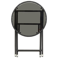 Thumbnail for Beistelltisch Schwarz 60 cm Poly Rattan und Hartglas