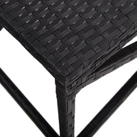 Thumbnail for Gartenbank 80 cm Poly Rattan Schwarz