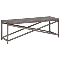 Thumbnail for Gartenbank 120 cm Poly Rattan Grau