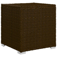 Thumbnail for Sonnenliege mit Auflage und Teetisch Poly Rattan Braun