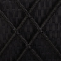 Thumbnail for Sonnenliege mit Sonnenschutz und Auflage Poly Rattan Schwarz