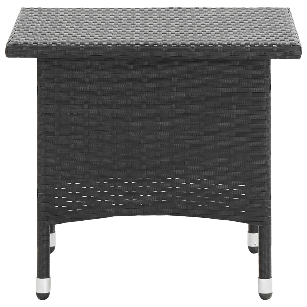 Teetisch Schwarz 50 x 50 x 47 cm Poly Rattan