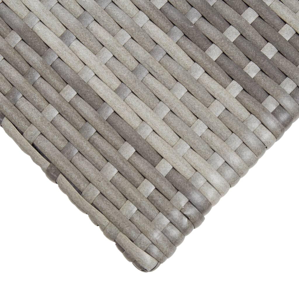 Teetisch Grau 50 x 50 x 47 cm Poly Rattan