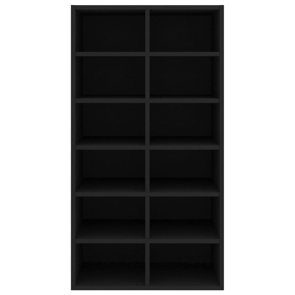 Schuhregal Schwarz 54×34×100 cm Spanplatte