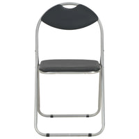 Thumbnail for Klappbare Esszimmerstühle 4 Stk. Schwarz Kunstleder