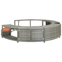 Thumbnail for Whirlpool-Umrandung Grau Poly Rattan