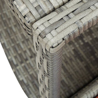 Thumbnail for Whirlpool-Umrandung Grau Poly Rattan