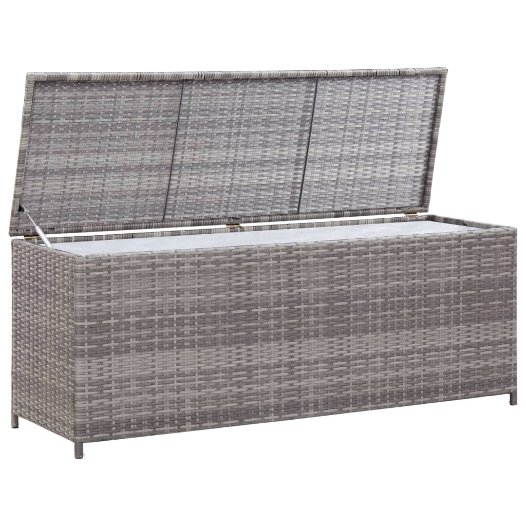 Gartenbox Grau 120x50x60 cm Poly Rattan