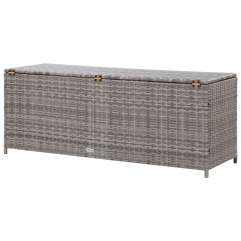 Gartenbox Grau 120x50x60 cm Poly Rattan