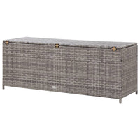 Thumbnail for Gartenbox Grau 150x50x60 cm Poly Rattan