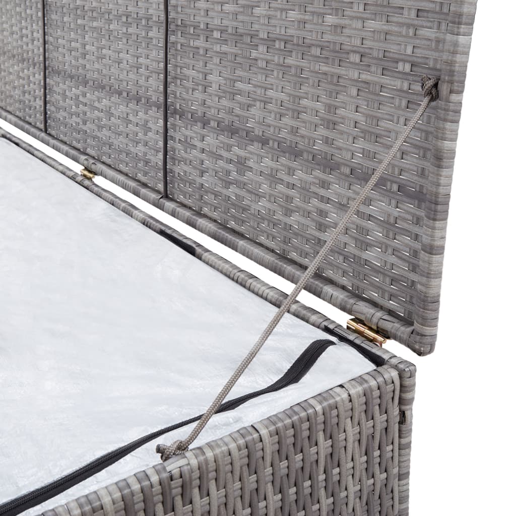Gartenbox Grau 150x50x60 cm Poly Rattan