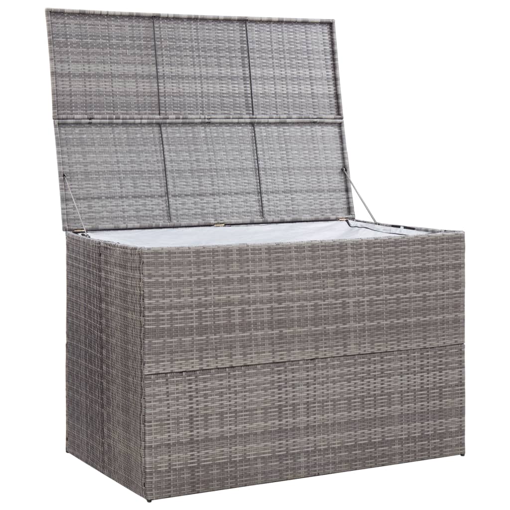 Gartenbox Grau 150x100x100 cm Poly Rattan