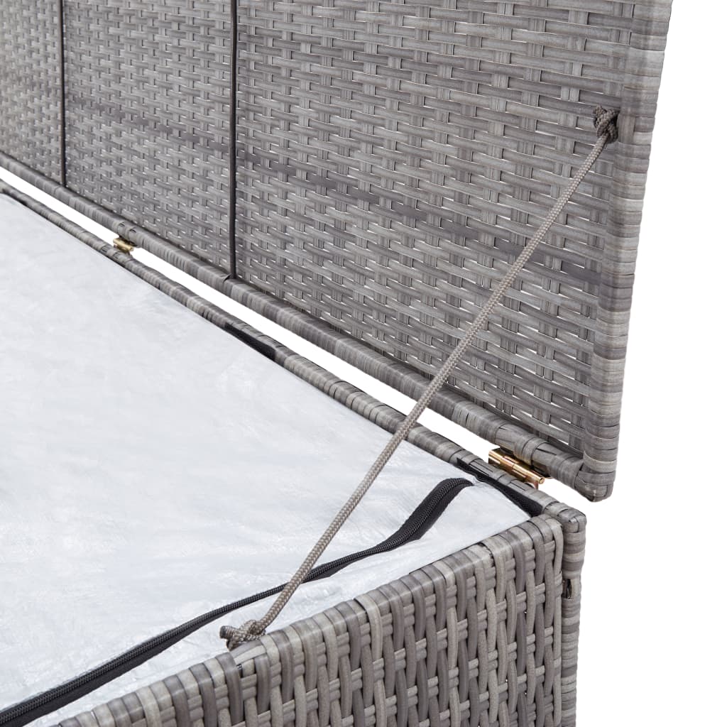 Gartenbox Grau 150x100x100 cm Poly Rattan