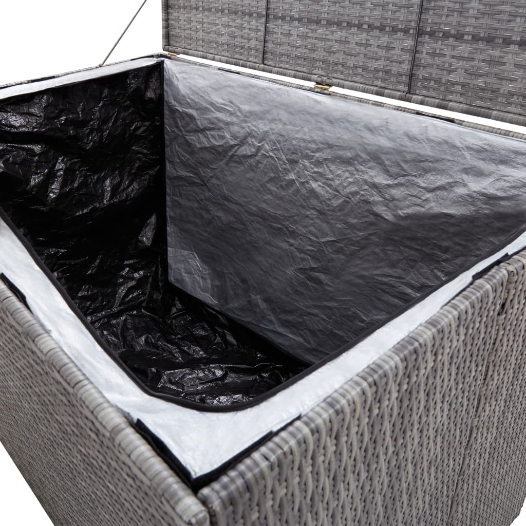 Gartenbox Grau 150x100x100 cm Poly Rattan