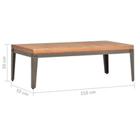 Thumbnail for Garten-Couchtisch 110×55×35 cm Massivholz Akazie